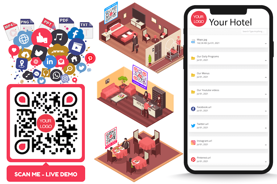 How to use QR code for hotels and resorts?
